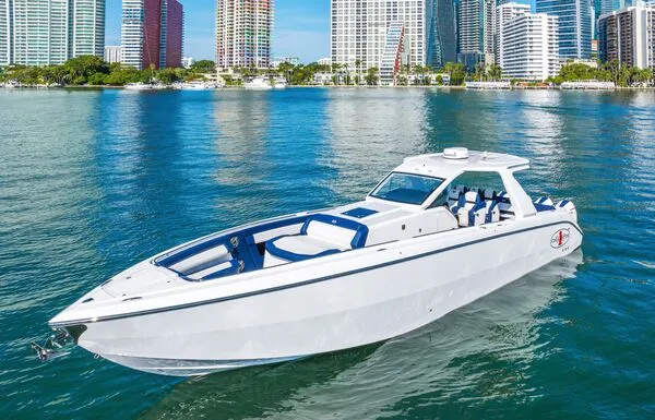 42' Cigarette - White/Blue
